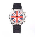 HG1247英国国旗水钻中性手表